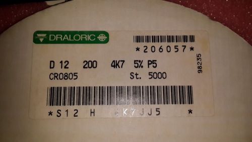 5000 PCS DRALORIC  D122004K75%P5  ,  one full reel.