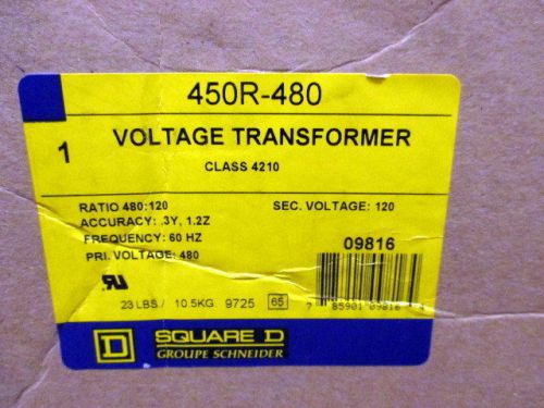 NEW SQUARE D 450R-480 TRANSFORMER  480V-120V