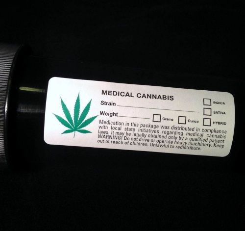 1000 GREEN LEAF MEDICAL CANNABIS MARIJUANA LABELS (*ALL STATES*) 420 MMJ STICKER