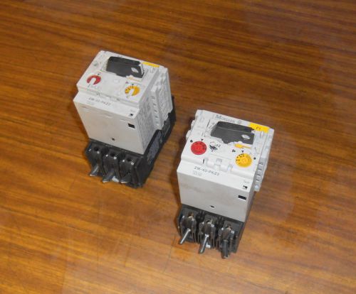 LOT OF 2  Moeller PKZ2 ZM-32-PKZ2 , PKZ2 ZM-40-PKZ2 Trip Module Motor Protector