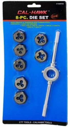 8 PC. Die Set - SAE Includes Tap Wrench