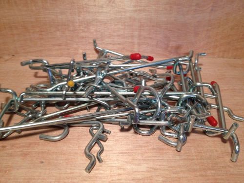 Lot Of 45+ Peg Board Hooks &amp; Holders - Variety Of Shapes &amp; Sizes