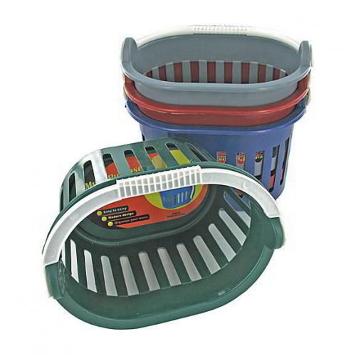 24 Plastic Baskets w/Carry Handles 5 1/2&#034;x9&#034;