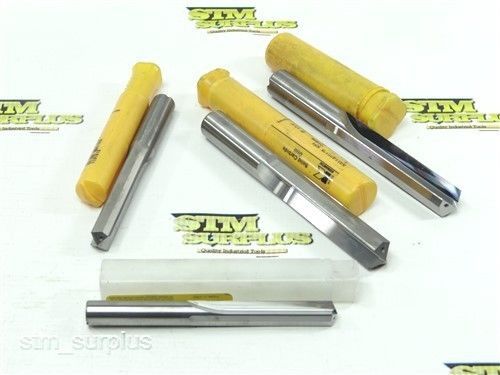 4 SOILD CARBIDE KENNAMETAL STRAIGHT FLUTE COOLANT FED DRILLS 15/32&#034; TO 5/8&#034;