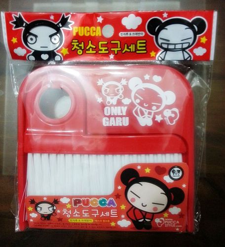 Korea stationery, desk cleaning, pucca broom &amp; dustpan for kids for sale