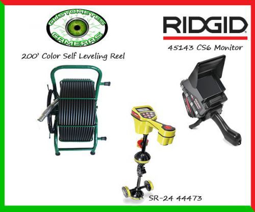 Customeyes 200&#039; sl reel &amp; ridgid 45143 cs6 monitor &amp; ridgid 44473 sr-24 locator for sale