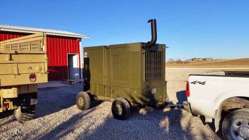 200KW Military CAT diesel generator LOW hours Trailer mounted Mep009a