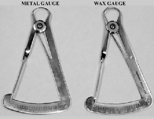 Iwanson Calipers 1 Metal 1 Wax Dental Lab