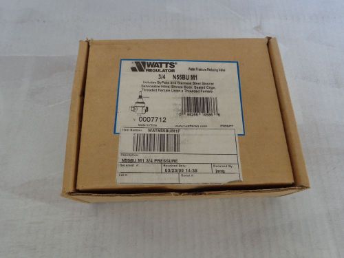 WATTS PRESSURE REDUCING VALVE 3/4&#034; NPT-N55BU M1