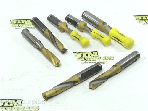 Lot of 7 carbide tipped sandvik coolant fed drills .40 to .60 for sale