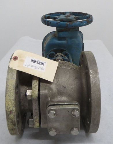 GS DEZURIK 9459251 FIG 554 STAINLESS FLANGED 4 IN SEGMENTED BALL VALVE B315239