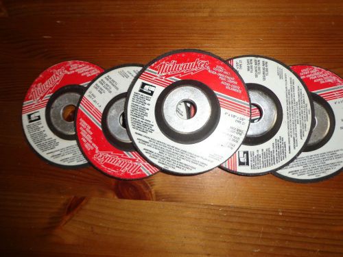 MILWAUKEE 4&#034; GRINDING WHEELS  PACK OF 7  (TYPE 27)