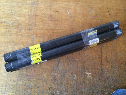 1&#034;x18&#034; black pipe plumbing (4 total) 1&#034;x 2&#034; (2 total)