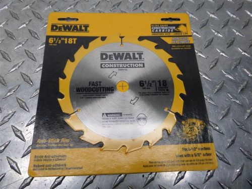 New! dewalt construction 6-1/2&#034; 18t carbide 5/8&#034; arbor anti stick rim saw blade for sale