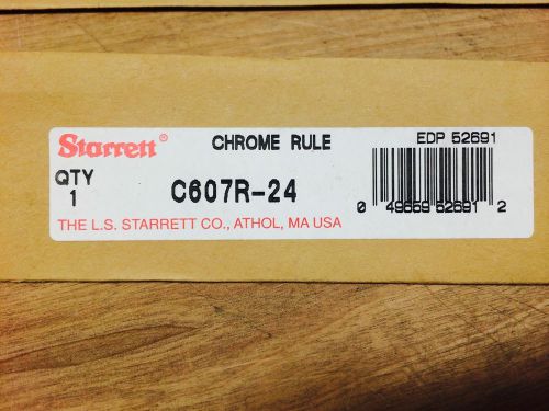 24&#034; CHROME RULE STARRETT C607R-24 #52691 (NN0412)