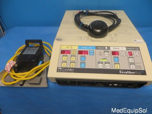 Conmed Excaliber Plus PC w/Monopolar &amp; Bipolar Foot Switches