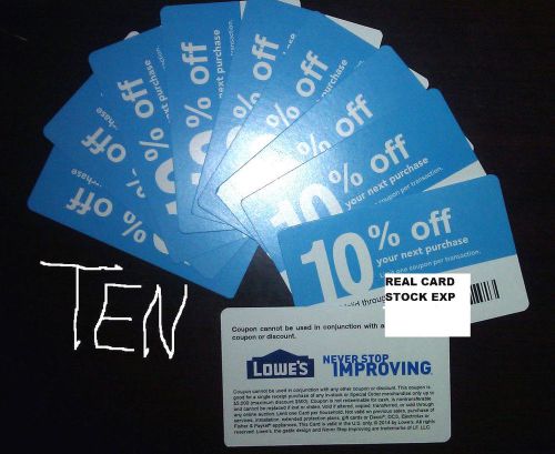 TEN MAY 15th CARDS Save 10% &gt; COMPETITOR COUPONS GOOD AT HOME DEPOT