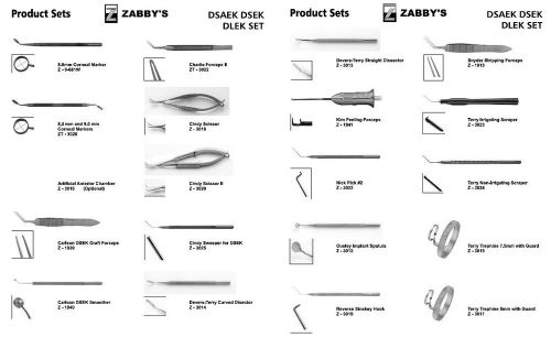 zabby&#039;s DSAEK DSEK DLEK SET COMPLETE SET