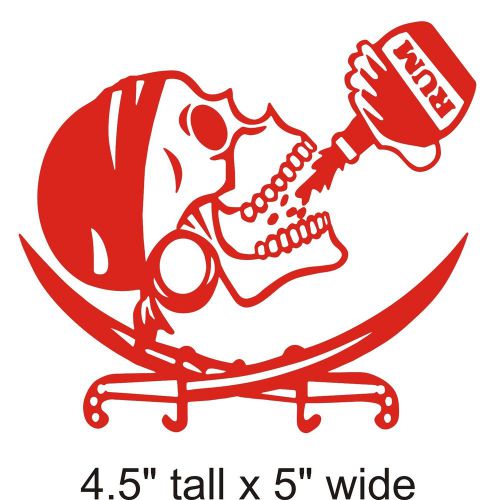 Rum Skeleton Hood Vinyl Decal Art Sticker Graphics Fit Car Truck-1897 A