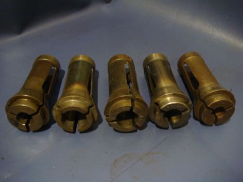 BROWN &amp; SHARPE #22 RD COLLET SET, 5 PCS 29/32, 37/64, 41/64, 49/64, 1&#034; 0127151