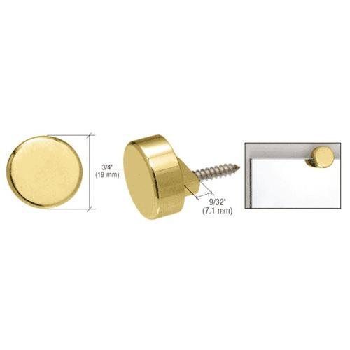 CRL Polished Brass Round Mirror Clip Set