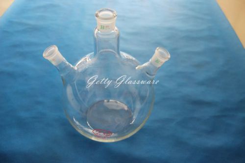 5L (5000ml) 3-neck (three-neck) flat bottom boil flask, heavy wall,24/29 joint