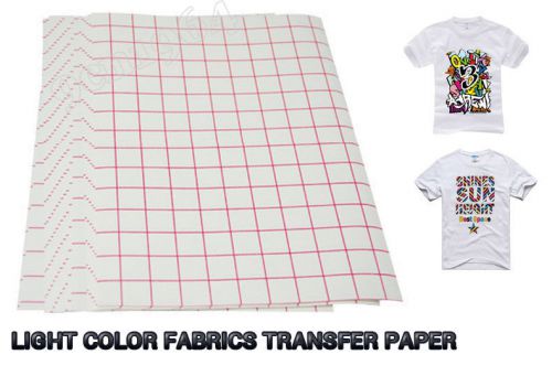 20 sheets a4  inkjet heat iron on transfer paper light color fabrics for sale