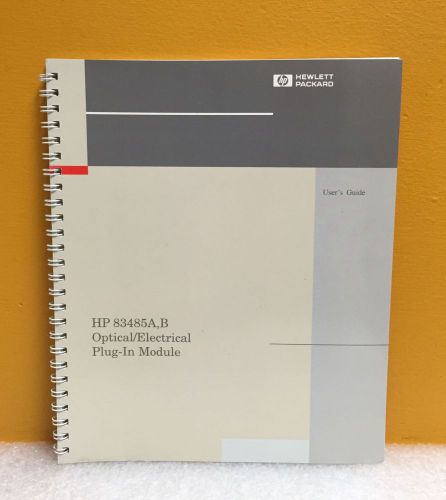 HP / Agilent 83485-90056 83485A,B Optical/Electrical Plug-In Module User&#039;s Guide