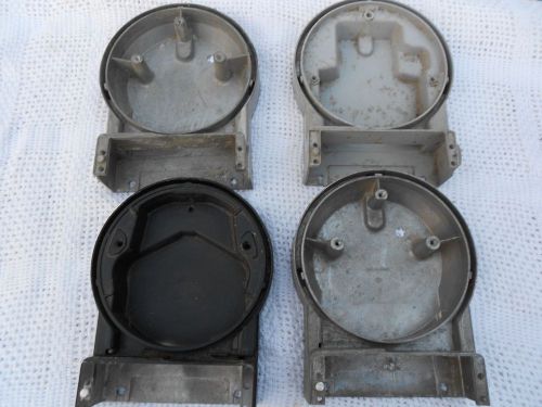 Vintage Lot of  (4)  Used Electric Meter Backs or Base