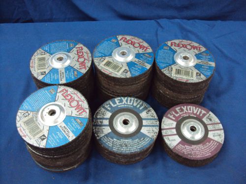 Flexovit Angle Grinder Discs Type 27 A24/30T 4&#034; x 1/4&#034; 3/8&#034; ID qty 58