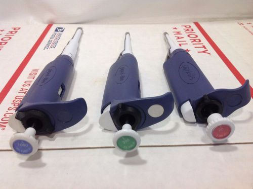 Set of 3 Rainin LTS Pipet Lite Pipettes L20, L200, L1000 Pipettor # 5