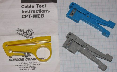 (1) Multiconductor Cable Stripper (2) Ideal Coax/Fiber Strippers