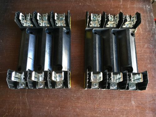 LOT OF 2 BUSS H60030-3PR FUSE HOLDER/BLOCK 600V-30A