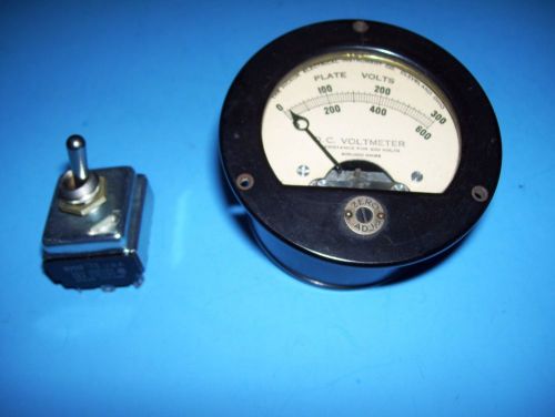 Vintage Hickok Plate Volt, D.C. Voltmeter