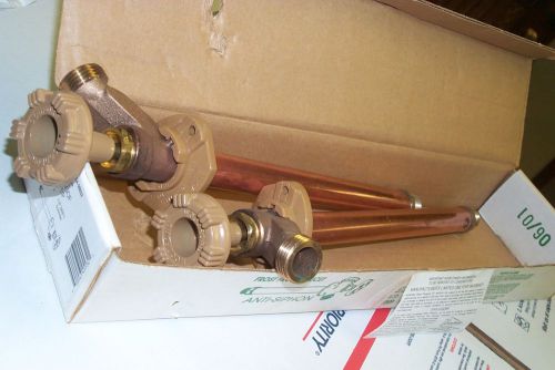 2 pcs. Arrowhead Brass 456-12 Standard Frost-Proof Wall HOSE VALVE