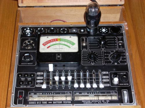 VINTAGE PRECISION 612 TUBE TESTER &amp; MANUAL - FOR HIFI AUDIO, RADIO, HAM - WORKS