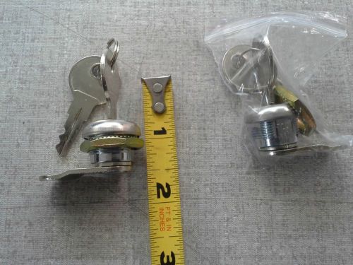 20 Cam Locks KEYED ALIKE (For Enclosures, Cabinets, Desks, Boxes, Drawers, etc)