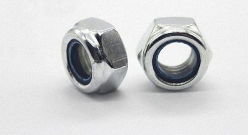 12Pcs M8 x 1.25 Stainless Steel Nylon Lock Hex Nut Right Hand Thread