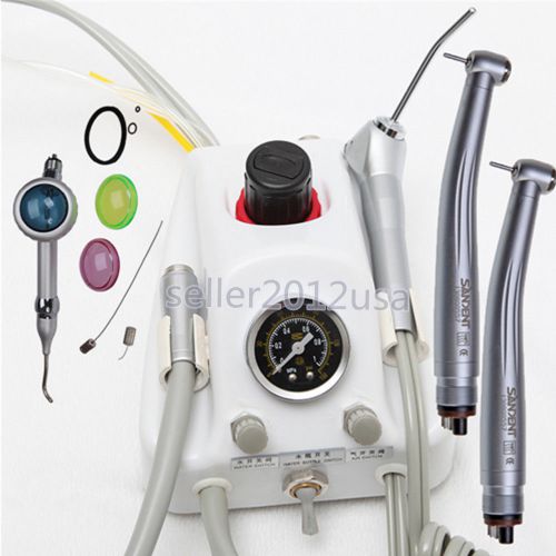 Dental Portable Turbine Unit 4Hole + High Speed Handpiece + Air Polisher Prophy