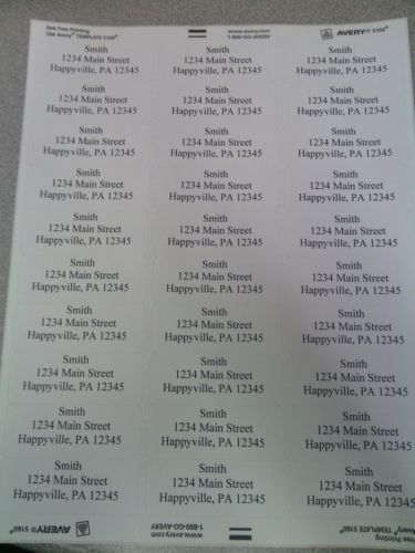 600 - 2.625&#034; x 1&#034; - Address Labels...Custom Printed!!!  5160 Labels