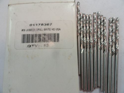 #36 (.1065&#034;) HSS Jobbers Length Drill Bits, MSC #01178367