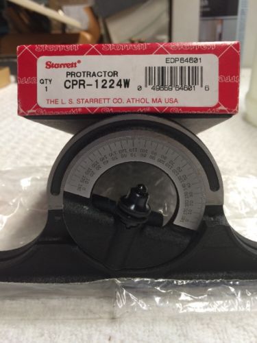 Starrett CPR-1224W Cast Iron Reversible Protractor Head Vintage NIB