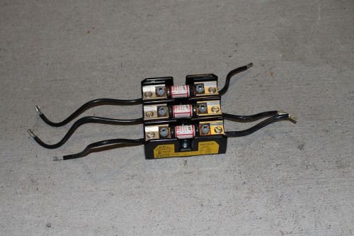 Cooper Bussmann T60100-3C Fuseblock Fuse Block 1B0087 Holder w/ Fuses