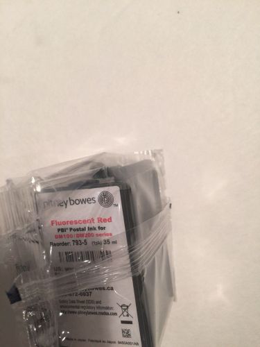 Pitney bowes 793-5 genuine red ink cartridge for dm100 / dm200 new - sealed bag for sale