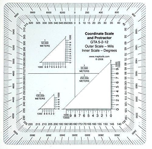 Improved Military Style MGRS/UTM Coordinate Grid Reder and Protractor MapTools