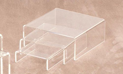 3 medium Low Profile Riser Set in Clear Acrylic