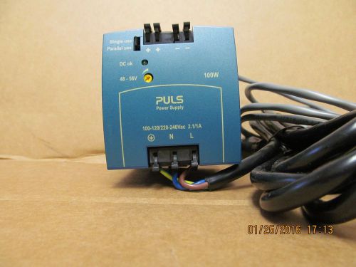 PULS ML100.105 POWER SUPPLY AC 100-120/220-240V, 2.1/1.0A, 50-60 HZ