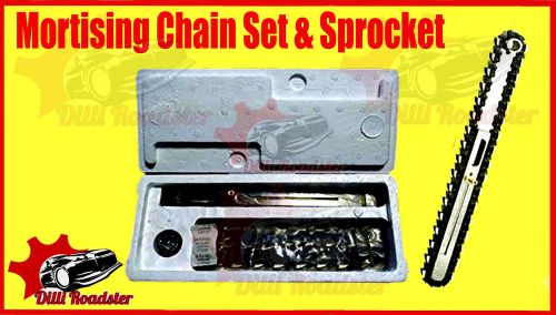 MORTISING CHAIN SET &amp; SPROCKET WIDTH 7/16&#034;-LENGTH 1.3/4 &amp; 36 LINKS HIGH QUALITY