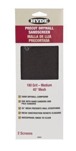 Hyde Tools 09902 Drywall Sandscreen, 45 Degree Mesh, 180 Grit-Medium, 2-Pack