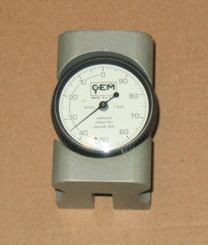 DIAL INDICATOR NO.T-420,PIN MOUNTED BLOCK AND GAUGE .001 GRADTIONS